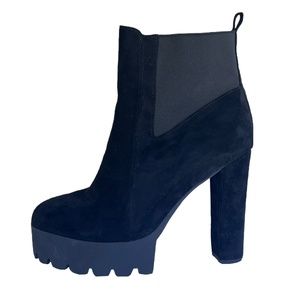 Onlymaker Chelsea Boots Ankle Platform Chunky High Heel Vegan Suede Y2K 13 M 44